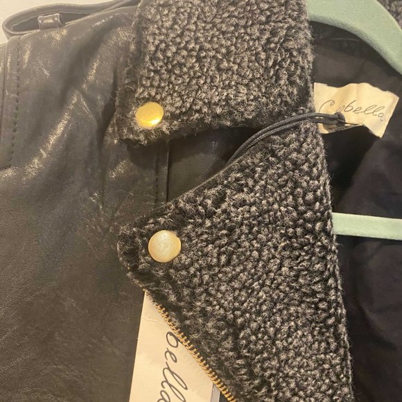 Noor Moto Leather Jacket | Cleobella Size L - Picture 4 of 5